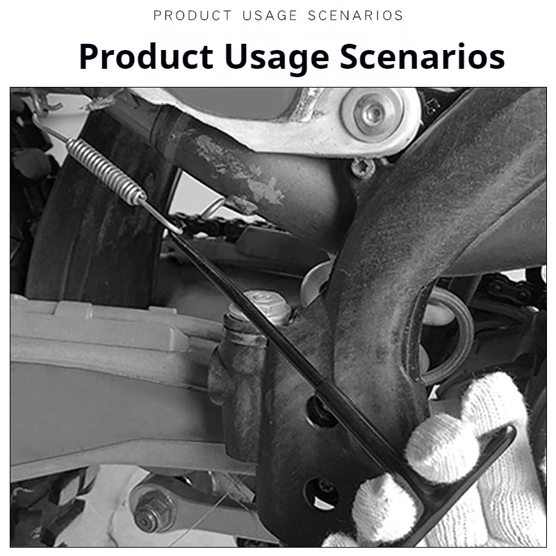 Exhaust Spring Puller Tool Snowmobile ATV Motorcycle Muffler Exhaust Stand Removal Tool T-Handle Type with Rubber Coating