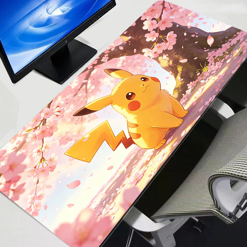 XXL Mouse Pad Gengar Pokemon Pikachu Anime Gamer Computer Mousepad Gaming Accessories Tablet rug Varmilo Keyboard Mausepad