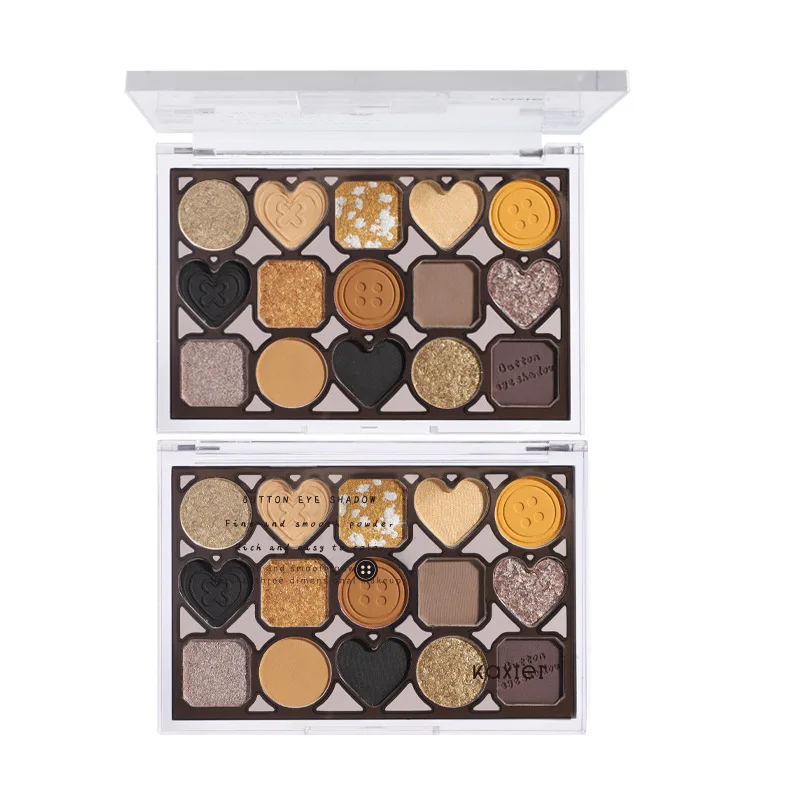 Palette di ombretti a 15 colori, ombretto opaco, perlescente, fine, scintillante, non sconfiante, fard snellente