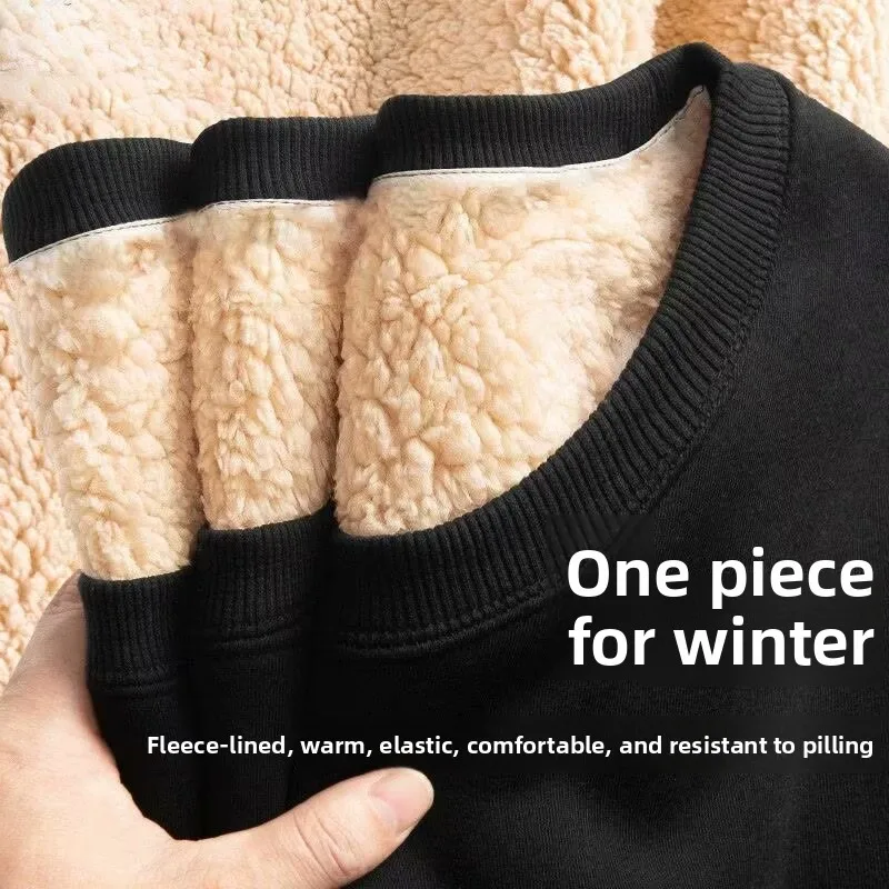 

Бархатная толстовка с капюшоном Lamb, мужская осенне-зимняя модный теплый круглый пуловер Ne, длинный повседневный топ све