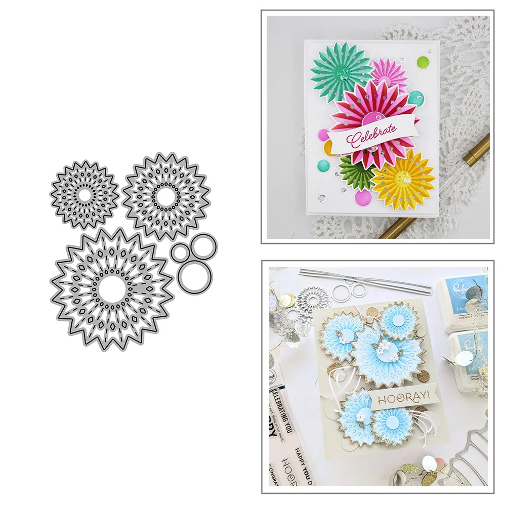 Rosettes Metal Cutting Dies for DIY Scrapbook Album Paper Card Decoration Crafts Embossing 2023 New Dies