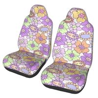 flowers 2pcs Print Car Seat Covers for Women and Men, Universal Auto Front Seat Protector Fits for Car, SUV Sedan,
