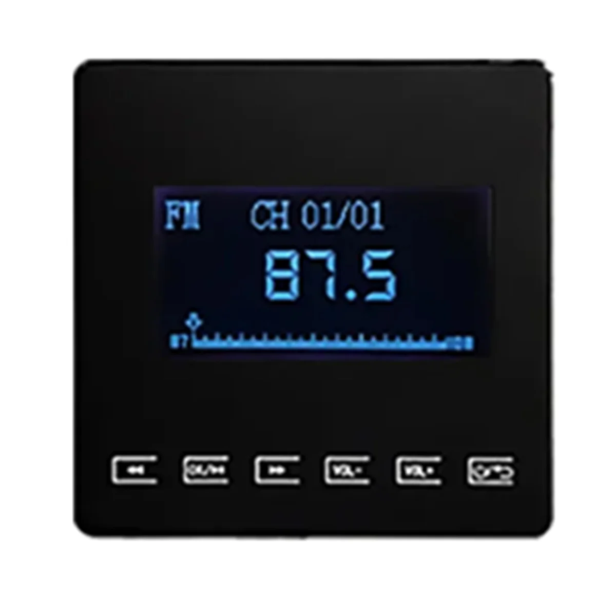 FUFU 86 Bluetooth Mini Home Background Music System Is Compatible with Wall Mounted Amplifier Touch Key for FM TF Black