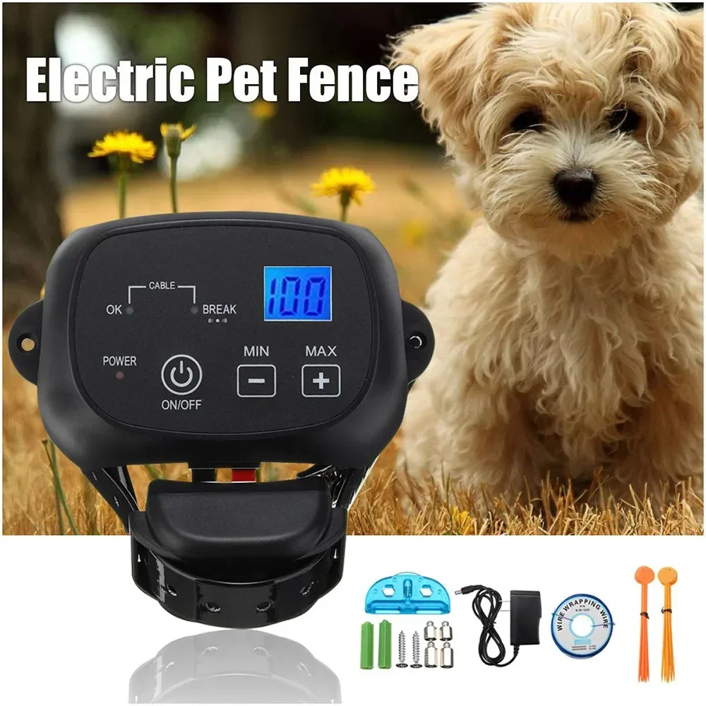 Professional Wireless Containment Fence, Automatic Dog Bark Electric Fence Shock Collar System Pet Training Device Dog Supplies