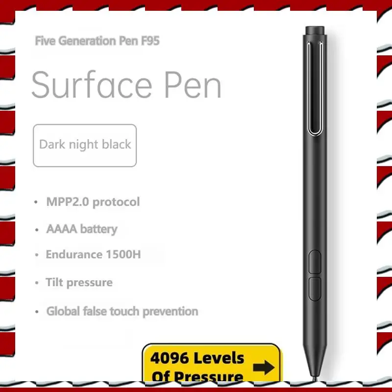 

T35C 4096 Pressure Sensitivity Touch Stylus Pen For Microsoft Surface With Palm Rejection For Surface Pro 9 Pro 8 Laptops Black