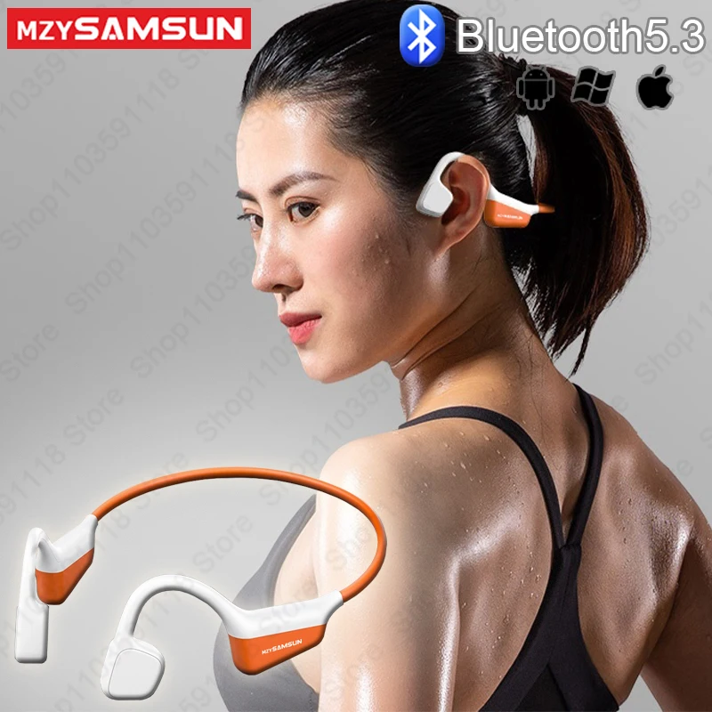

MZYSAMSUN A20 TWS Conduction Neckband Headphone Wireless Earphones Bluetooth5.3 Over Ear Stereo Headset Sport Earbuds with Mic