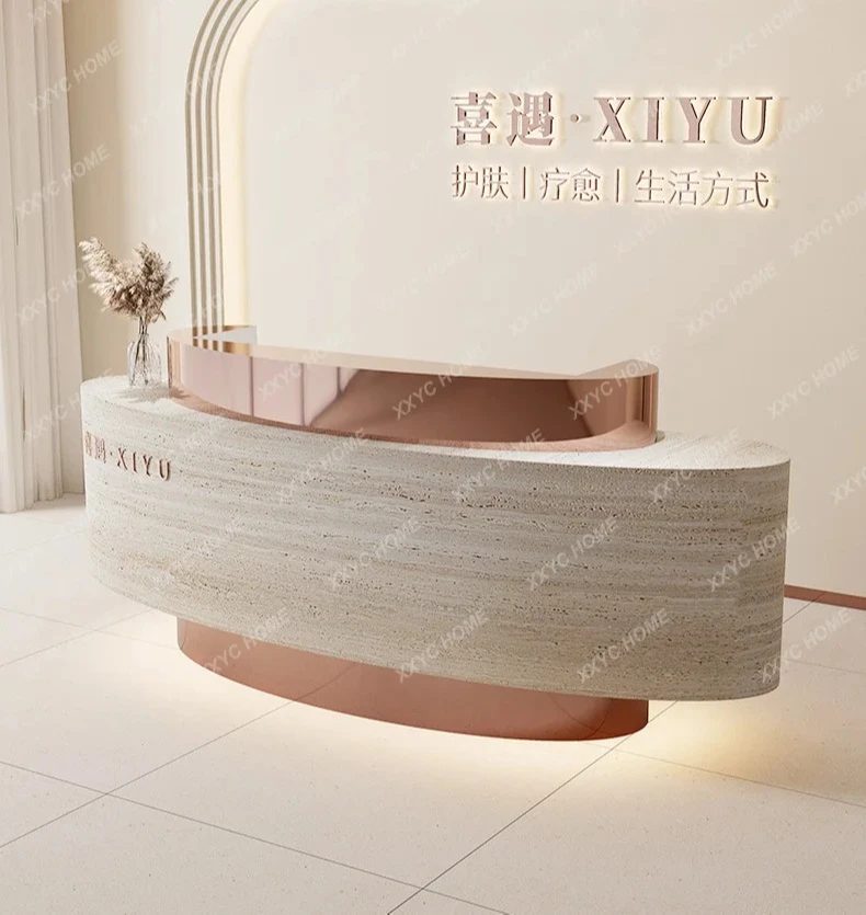 Y1 Simple Modern Company Front Desk Reception Desk