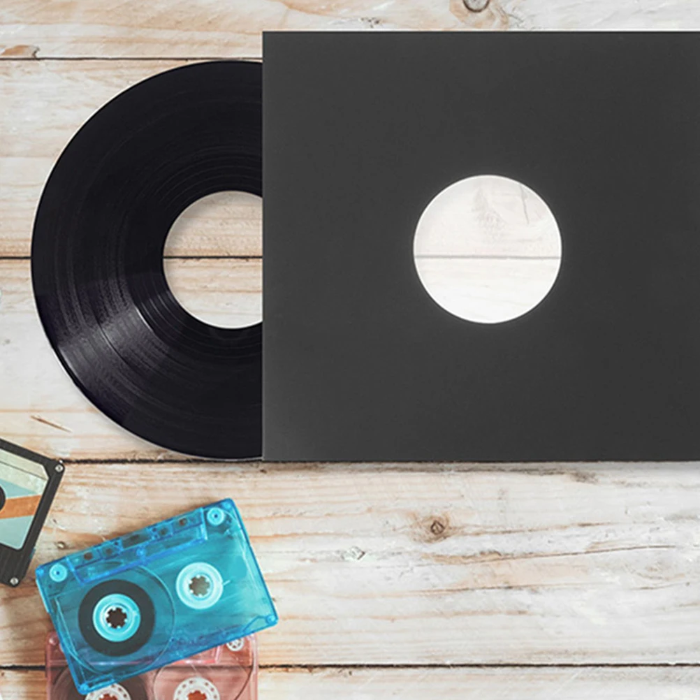 

12pcs Vinyl Record Protective Sleeves Kraft Paper Blank Inner Covers for Albums Matte Photo Frames Home Decor