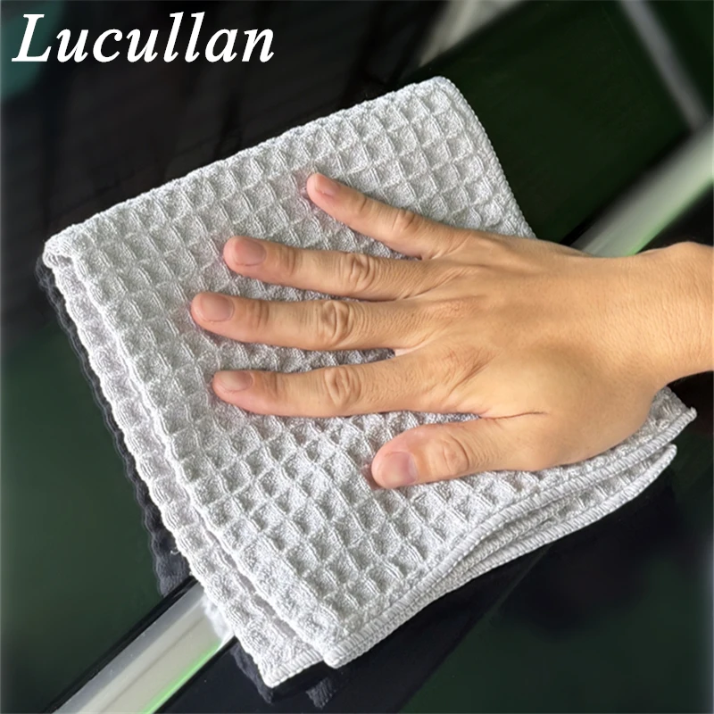 Lucullan 40x40cm 400GSM Premium 3D Hollow Mesh Waffle Weave Microfiber Drying Towel