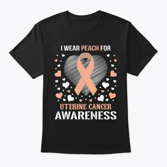 Uterine Cancer Awareness Tee T-Shirt Made in the USA Size S to 5XLHigh Quality 100%Cotton Short Sleeve