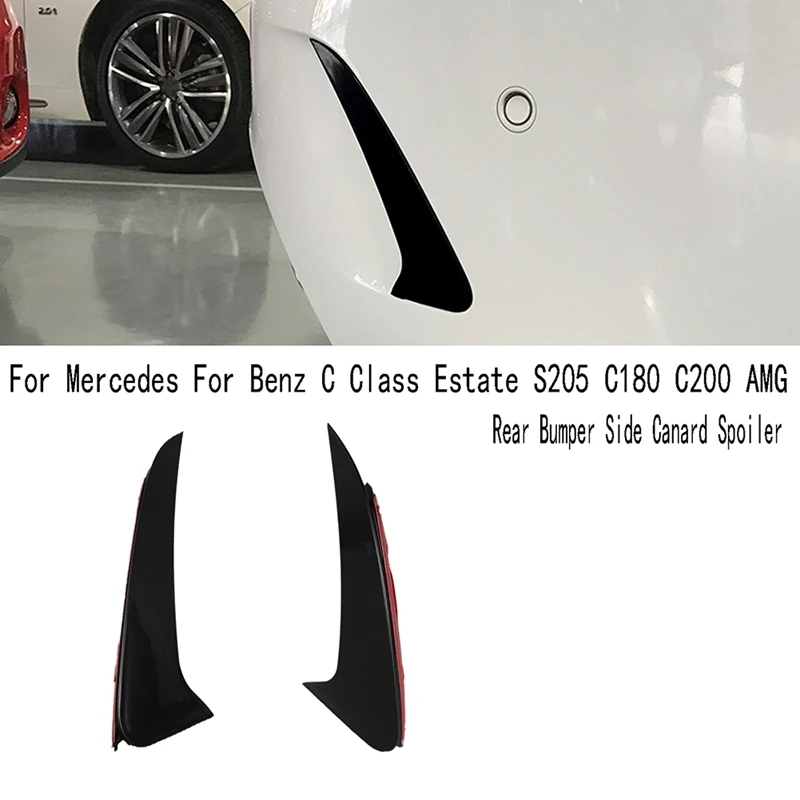 Rear Bumper Spoiler Side Canard For Mercedes Benz C Class Estate S205 C180 C200 AMG