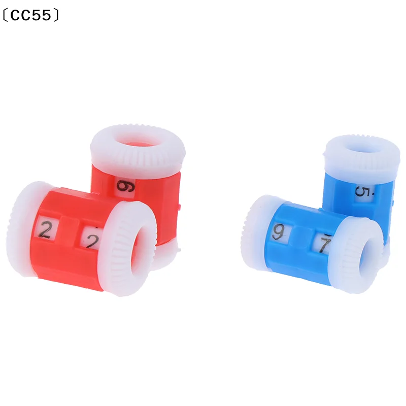 2Red +2Blue Plastic Knitting Needles Row Counter Lines Number Calculator Tool〔CC55〕