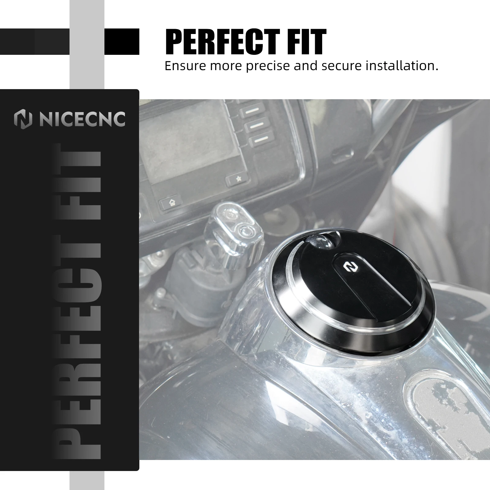 Motorcycle Fuel Tank Cap Cover 61278-08A Tank Console Door for Harley Street Glide FLHX 2016 2017 2018 2019 2020 2021 2022 2023