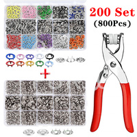 9.5mm Metal Hollow Five-Claw Snap Button Set For Installing Clothes Bag Sewing And DIY Craft Hand Pliers Tool