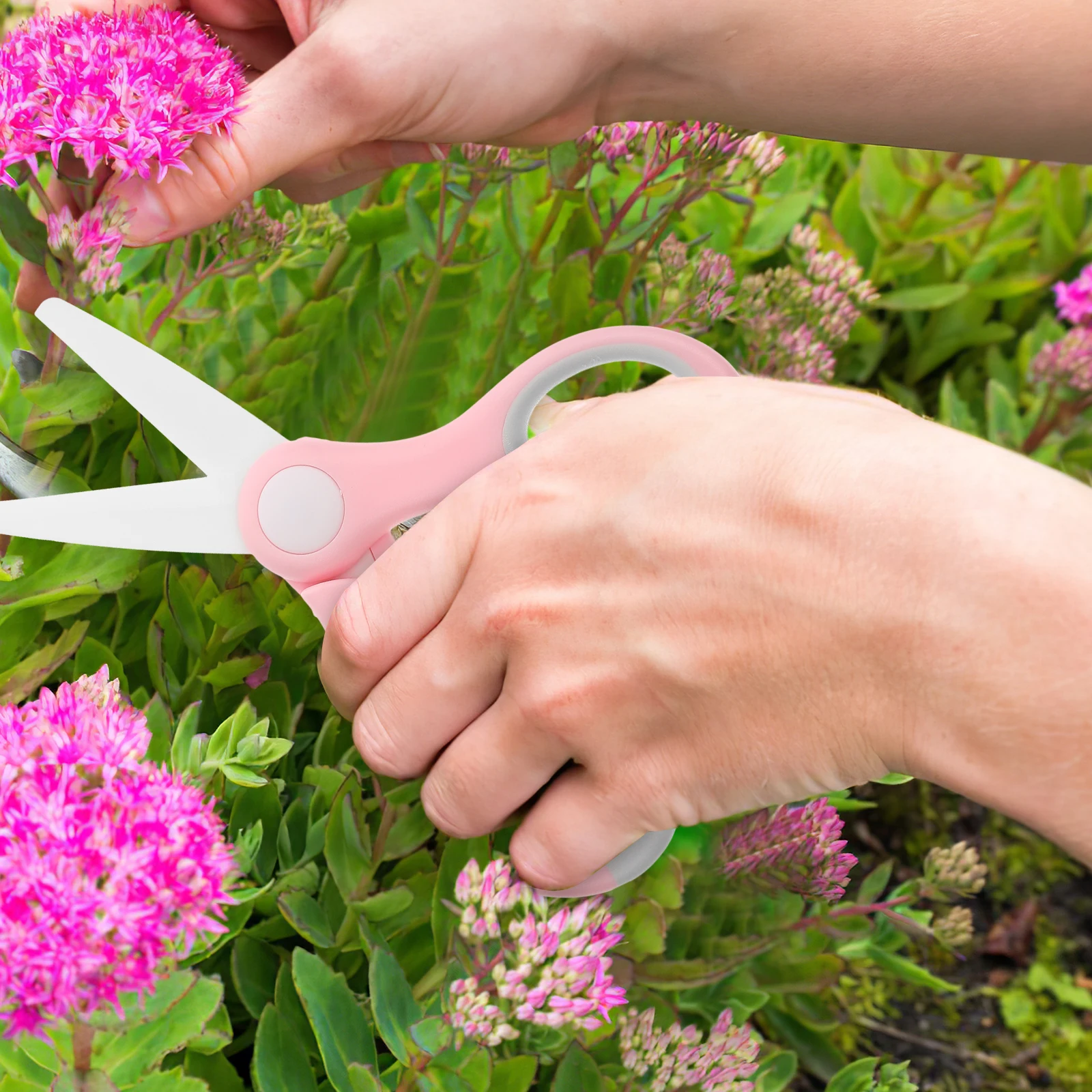 

1Set Multifunctional Ceramic Pruning Shears Exquisite Workmanship Comfortable Grip for Home Garden Use Portable Ceramic Shears