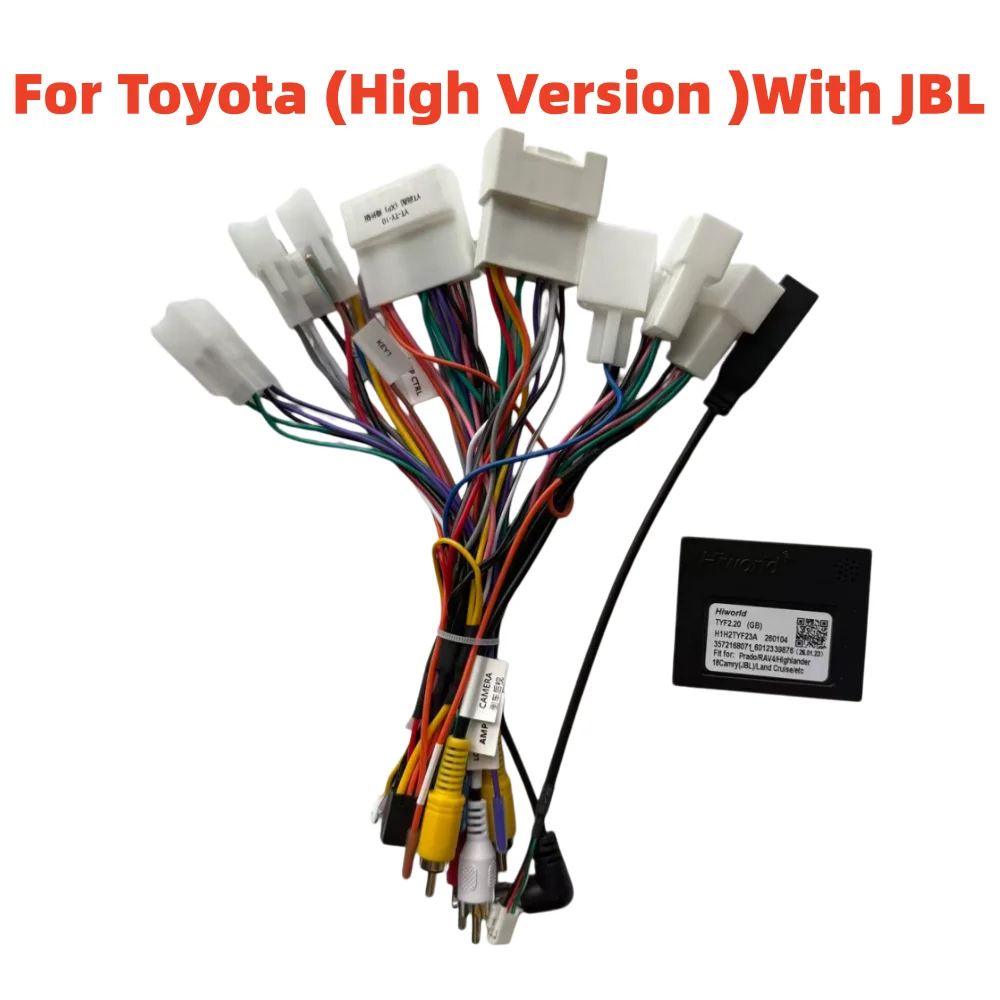 Canbus For All Toyota Prius Yaris Land Cruiser Highlander RAV4 Rize Camry Avensis Prado 150 Verso Android 16 Pin Radio With JBL