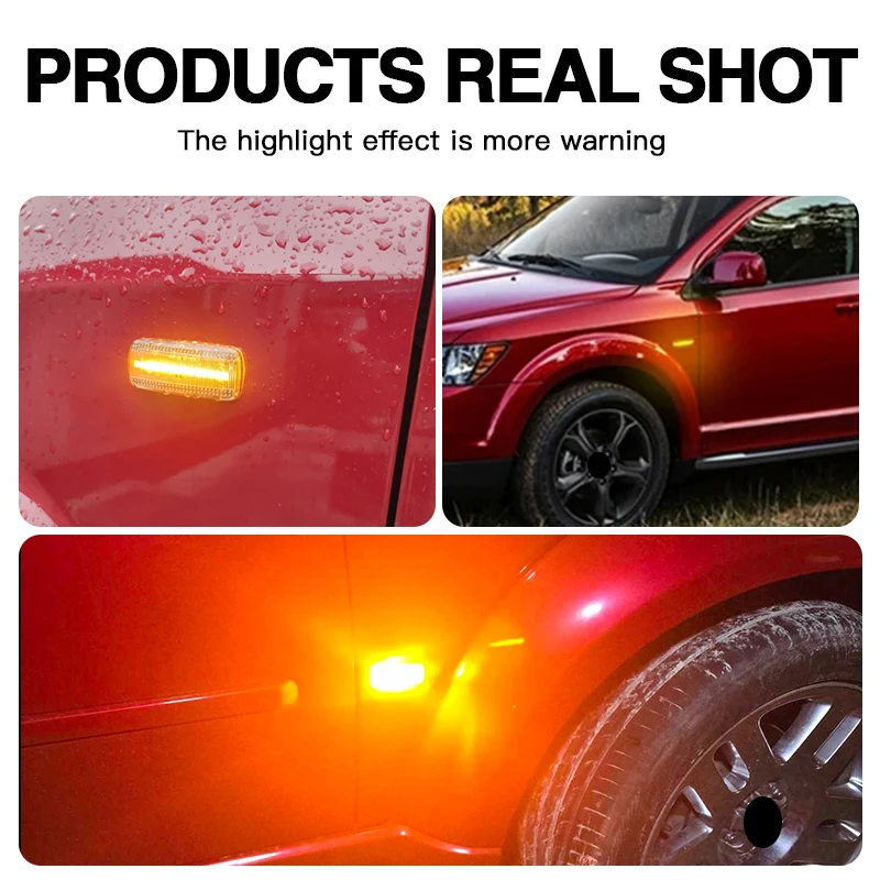 Dynamic Side Marker Light LED Turn Signal Light Sequential Blinker For Dodge Charger Avenger Caliber Nitro Chrysler 200 300 Jeep