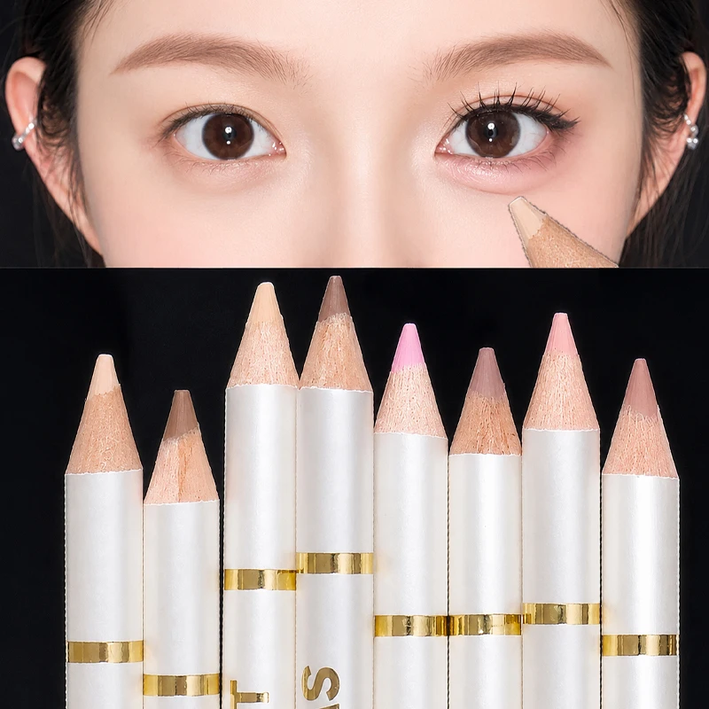 Dual End Aegyo-Sal Makeup Pen Nude Apricot Brown Under Eye Highlight & Shadow Pencil Natural Contour Brightening Eye Liner
