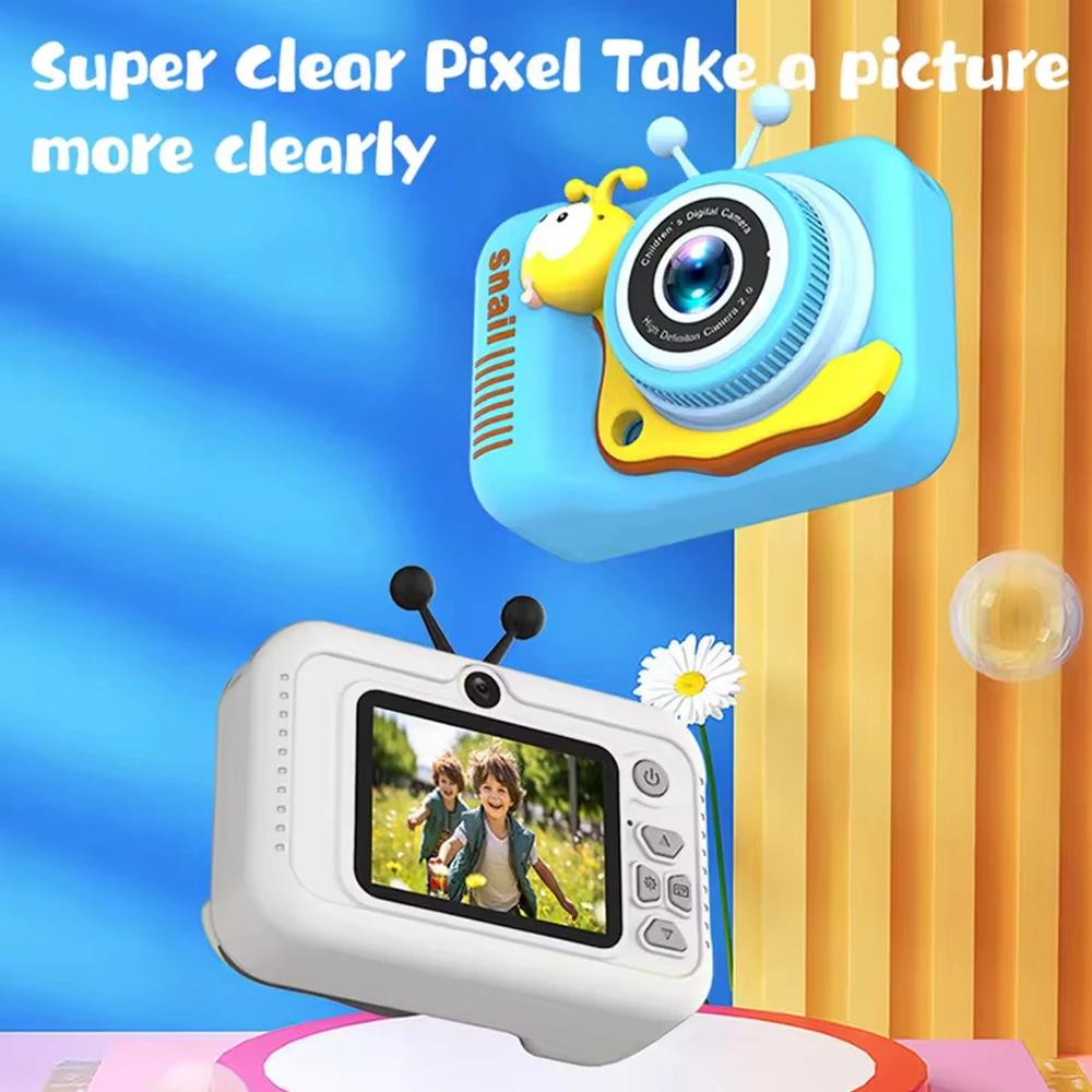Kids Camera Mini HD Screen 1080P Projection Video Camera 20MP Children's Digital Camera 4X Zoom 2.0-inch Screen Dual Lenses