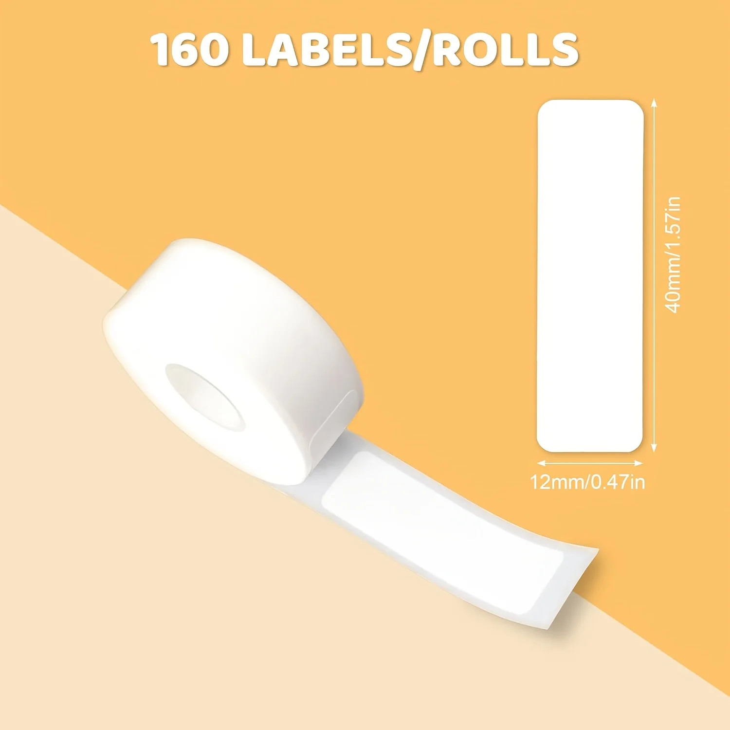 5 Rolls of 800 Labels, Suitable for P15 Thermal Self-Adhesive Labels, Black Text on White Background, (12Mmx40Mm/1.19X3.99cm)