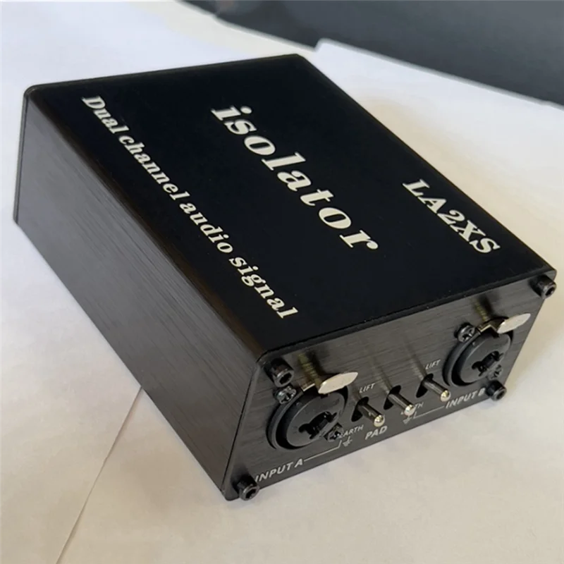Supernew 1Pcs Audio Isolator Noise Reduction Filter Eliminates Current Noise Dual-Channel 6.5 XLR Mixer Audio Isolator LA2XS