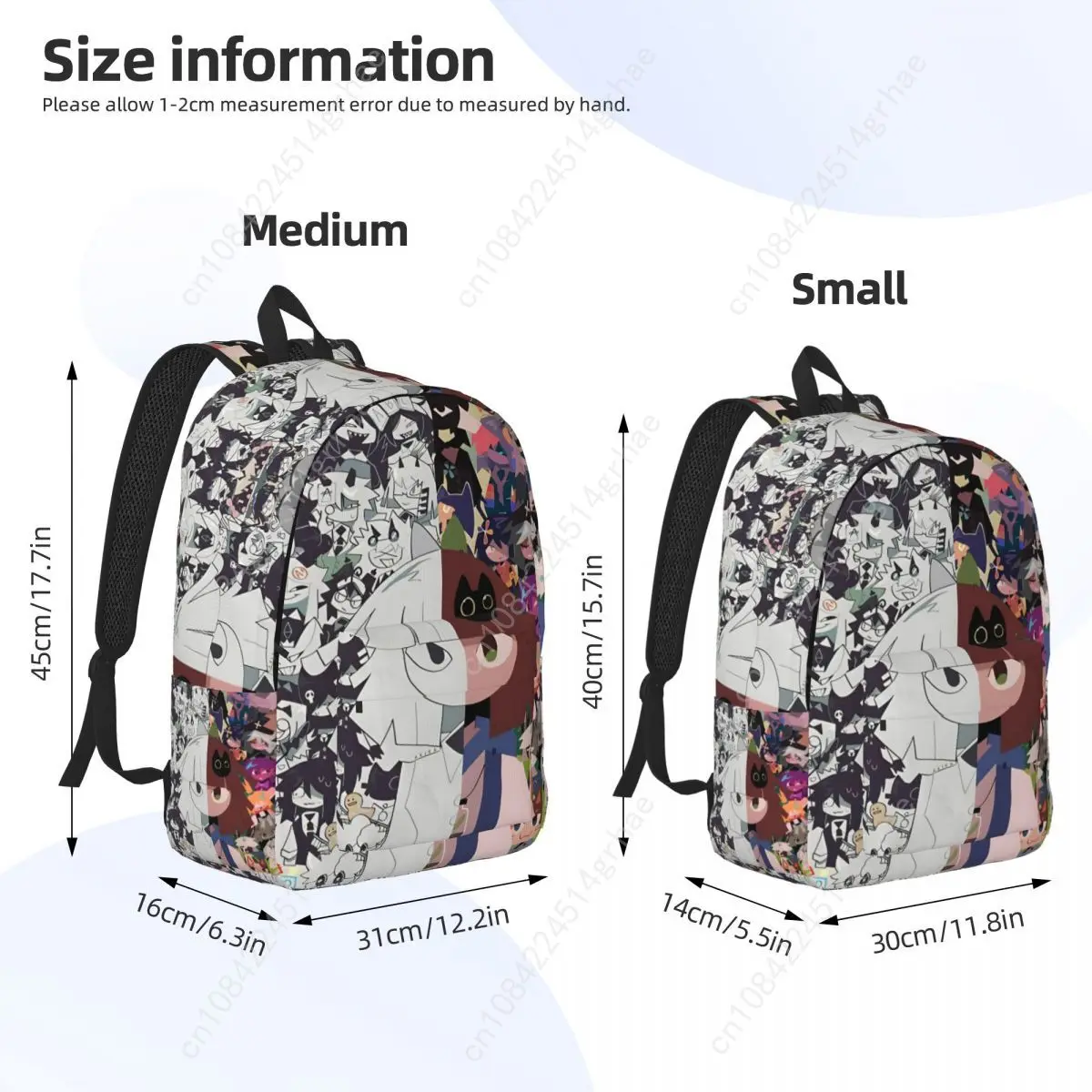 Tas Ransel Anime Pendidikan Kertas Fundamental untuk Pria Wanita Remaja Pelajar Bisnis Tas Selempang Kuliah Ringan