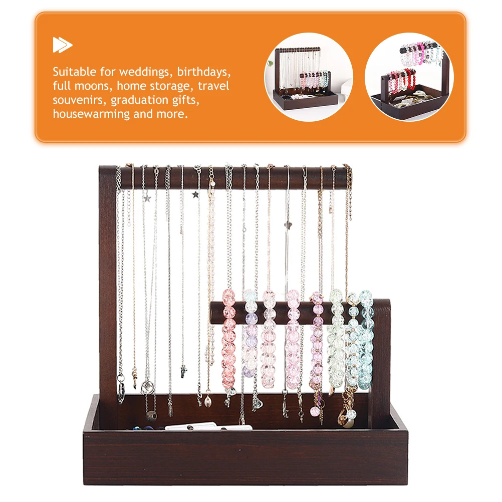 Wooden Jewelry ganizer Holder Display Rack for Watches Bracelets Necklaces Storage Container Box Home Decor Gift Idea