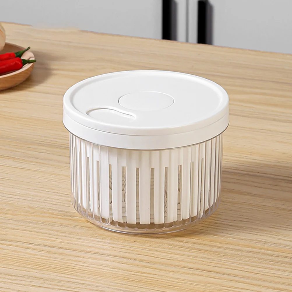 

3pcs Freezer Food Containers Onion Ginger Garlic Storage Box with Drainage Hole Reusable PP Material for for Fridge