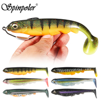 Spinpoler 16cm Soft Swimbait Stalker Fishing Lure Paddle Tail Wobblers Artificial Bait Plastic Fake Fish For Pike Bass Perch