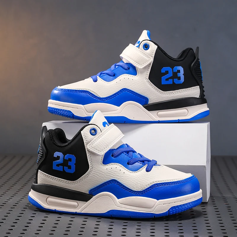 Autumn Childrens Boy Sneakers Pu Leather Outdoor Non-slip Boys Basketball Shoes School Running Luxury Fashion Boys Sports Shoes view 2