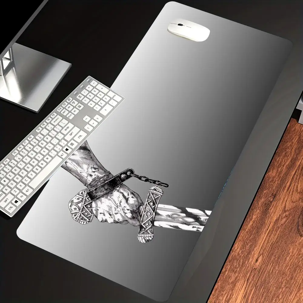 HYBXAXC HYBXAXC Samurai Sword Game Mouse Pad Square Rubber Anti-slip Mousepads HD Computer Office Game Table Mats