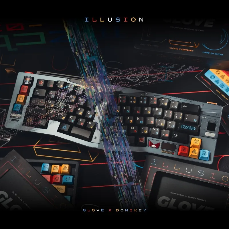 أغطية مفاتيح ذات طابع الوهم، مجموعة أغطية مفاتيح DOMIKEY Glove ABS Doubleshot للوحة المفاتيح الميكانيكية MX Switch #2