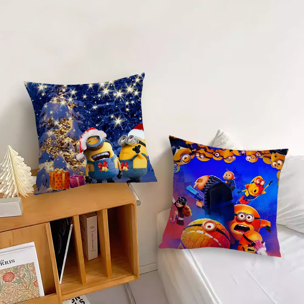 Cute Christmas O-Otto Pillow Case For Sofa Bedroom Living Room Office Bedside Table Backrest Cushion Printing Cartoon M-Miniones