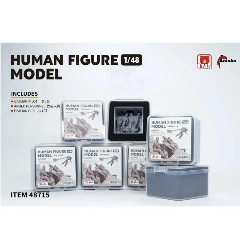 

Модель пилотов человеческой фигурки с 3D-печатью (три) для моделей UMA в масштабе 1:48, Lanbo 48715