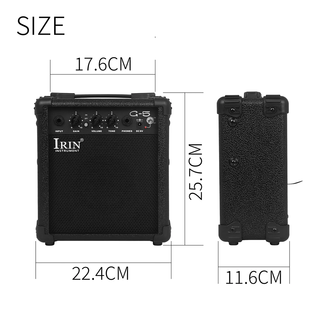 IRIN Guitar Amplifiers Speaker Electric Guitar Amp Speaker Supports Clean/Distortion Modes AUX IN Gain Amplifier Guitar Reverb