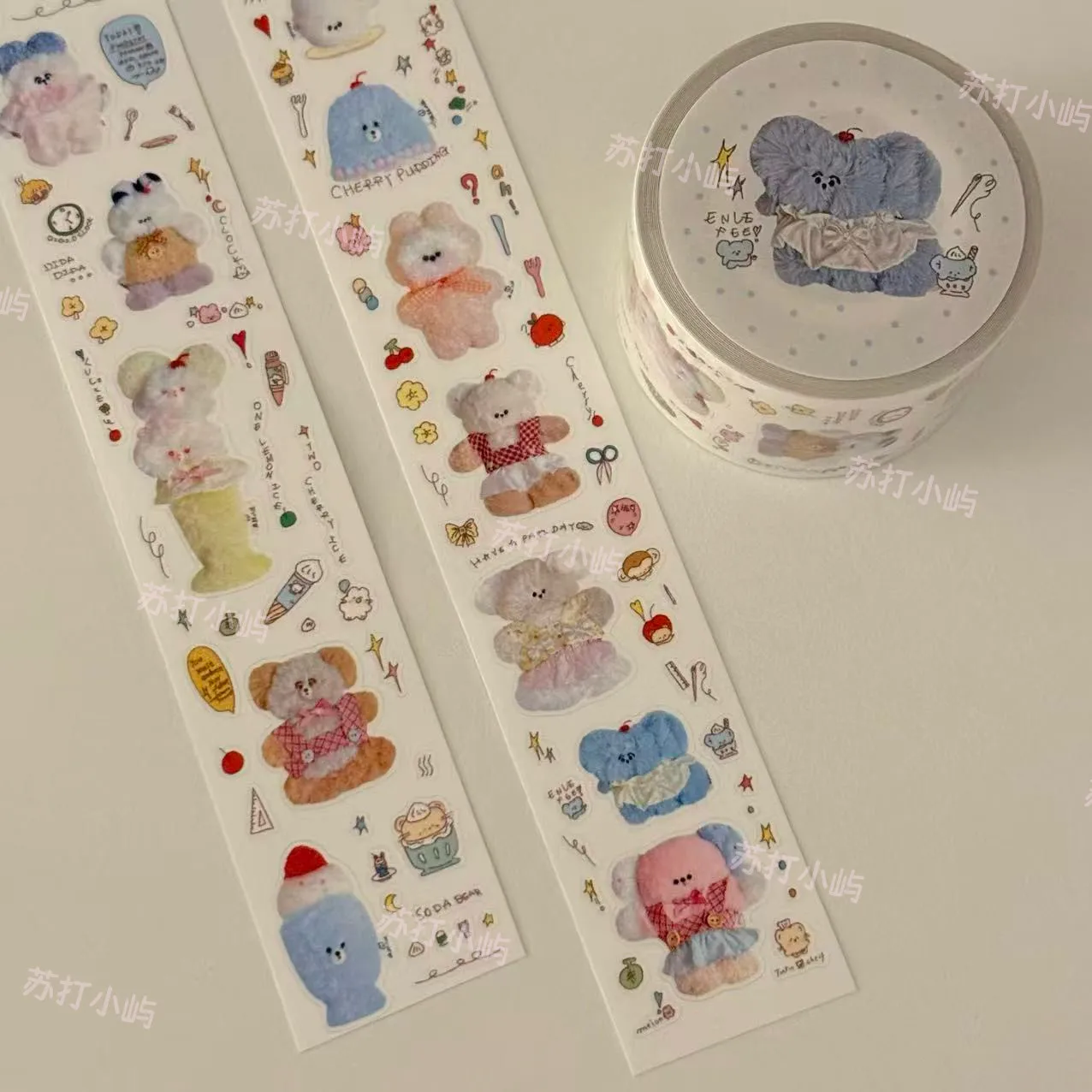 Doll Family Salt Style Sticker Roll Soda Island Spicy Di Original Cute Decorative Tape for Scrapbook Journal Collage