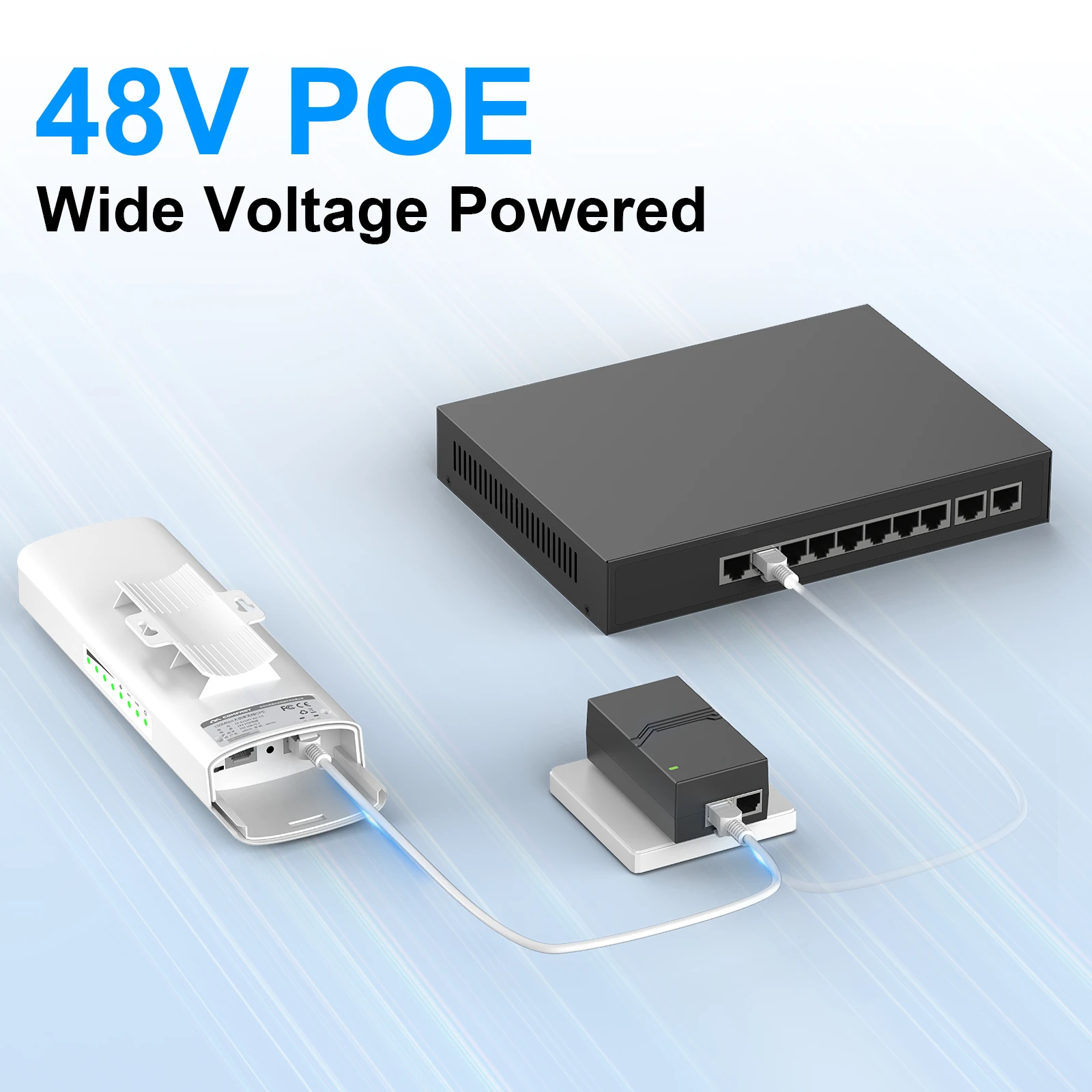COMFAST 300Mbps Outdoor CPE Bridge Access Point 2,4GHz 1Km-5km Langstrecken-Extender WLAN-Repeater Router AP Wi-Fi Bridge P-zu-P – Detail 2