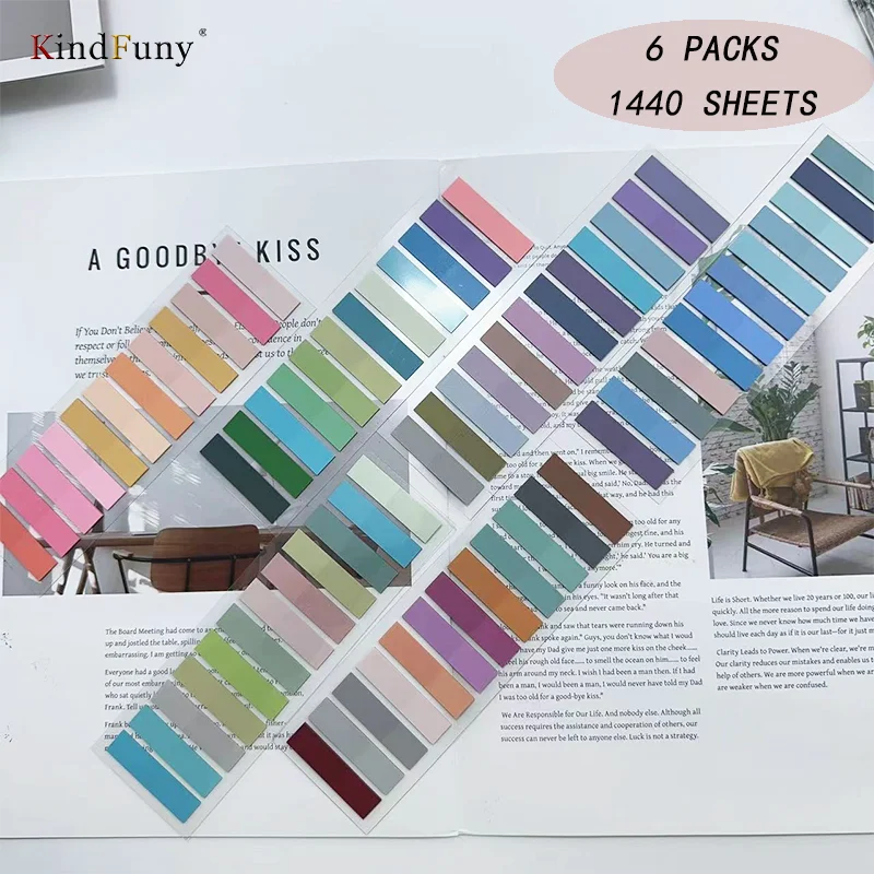 

KindFuny 240pcs Index Stationery Colored Book Tabs Sticky Notes Page Flags Index Tabs Annotation Tabs Label Stickers