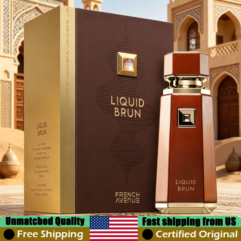 

French Avenue Liquid Brun Eau de Parfum Spray 3.4 Ounce Original Arab Perfumes Portable Lasting Spicy Citrus Pheromone Perfume