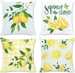 Cushion cover lemon fruit series 45 x 45 cm decorative pillowcase sofa living room home decoration Throw pillowcase