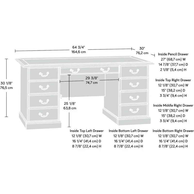 مكتب تنفيذي TGBFSauder Heritage Hill، لمسة نهائية كرزية كلاسيكية، علي