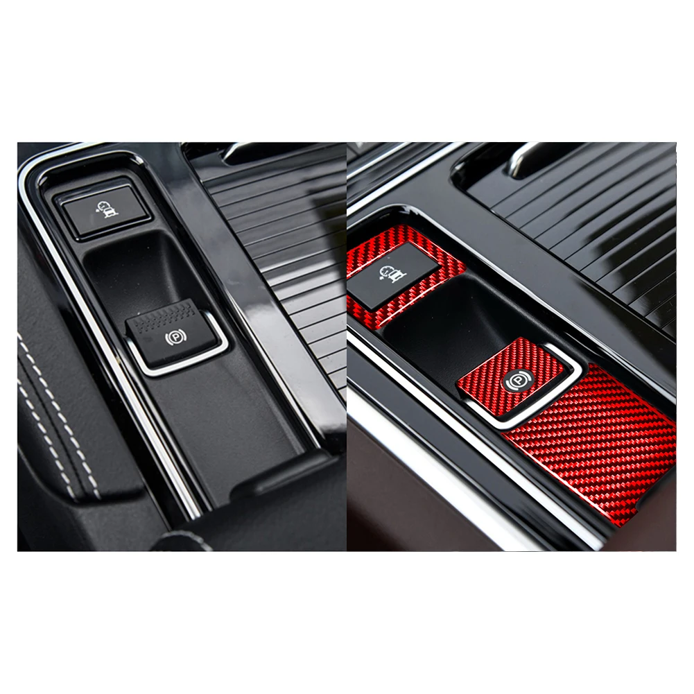 Car Carbon Red Fiber Stickers For Jaguar F-PACE X761 XE X760 XF X260 XJ 2016 2017 2018 2019 2020 Car Interior Parts