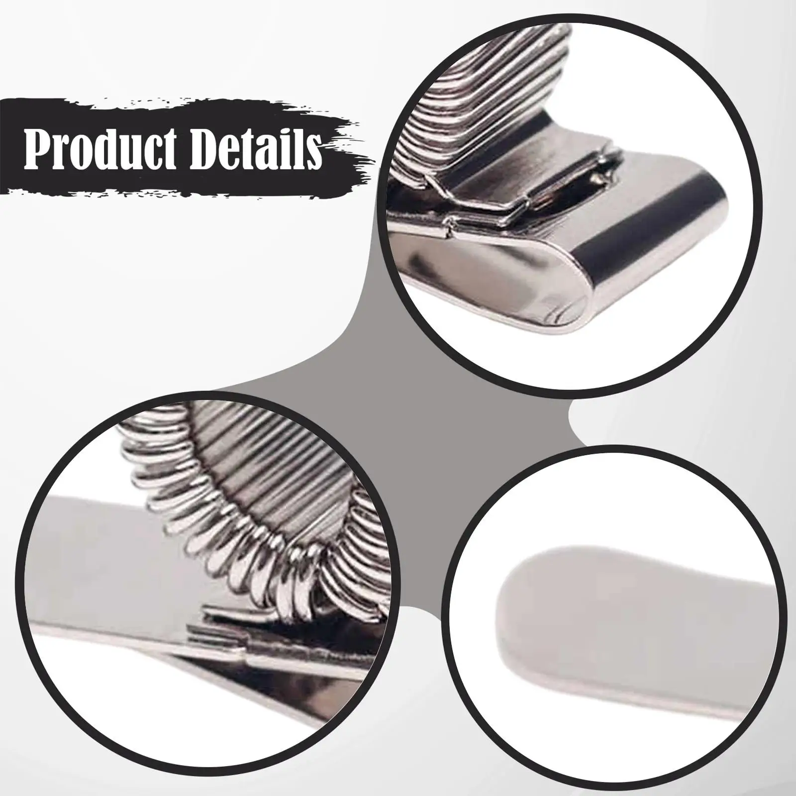 Guitar Pick Holder Storage Clip Durable Metal Silver for Guitarists Music Room Training Kids Women Men