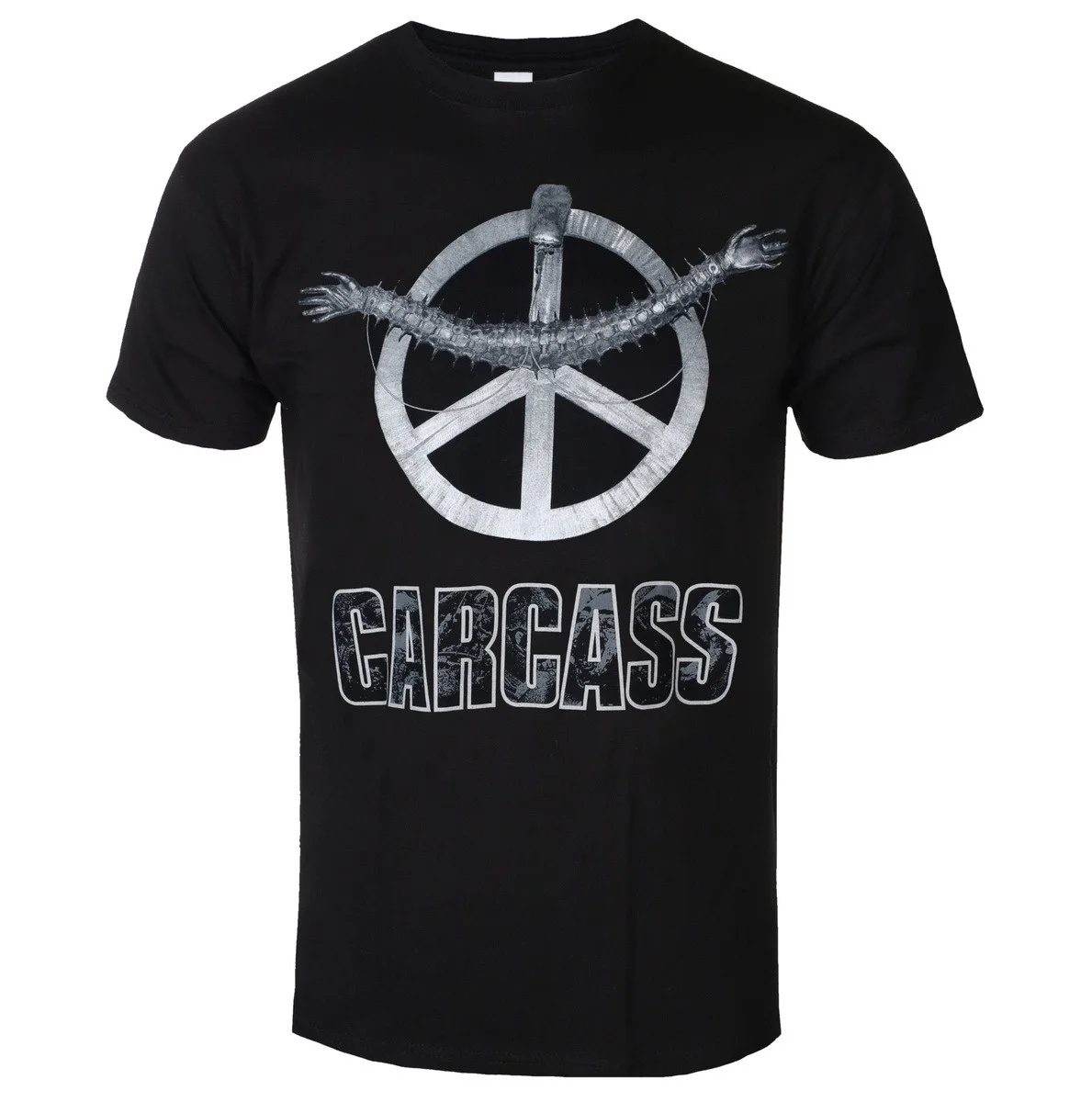 Novelty Chili Heart Horror Death‑metal Street‑wear Short Sleeve Top Carcass Unique Surgical‑instrument Radial Print Punk