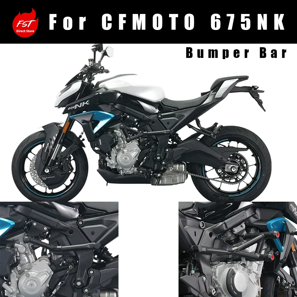 Crash Bar Fit for CFMOTO 675NK, Motorcycle Anti‑Fall Modification Bumper