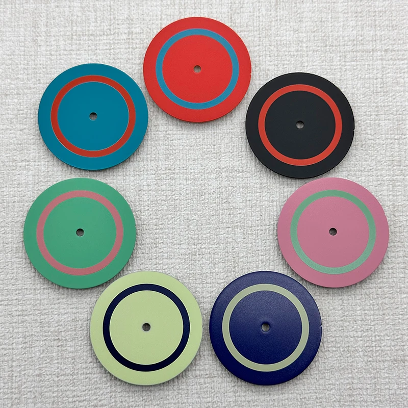 

28.5mm Dial Compatible With SKX007 SRPD NH35 NH36 8215 And ETA 2836 Movements Matte Finish Colored Round Dial Replacement
