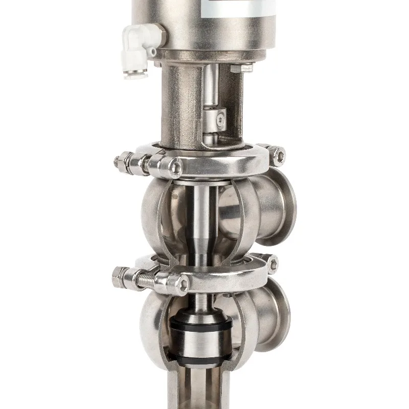 

High Purity SS304 Divert Valve Pneumatic 1-4" Double/Single Actuator