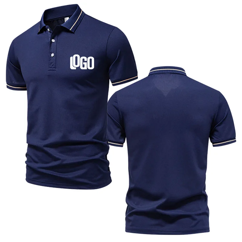 Summer Men's and Women's Polo Shirts Custom Logo Embroidery Printing Polyester Clothing Private Group Company Design Top DIY Wor