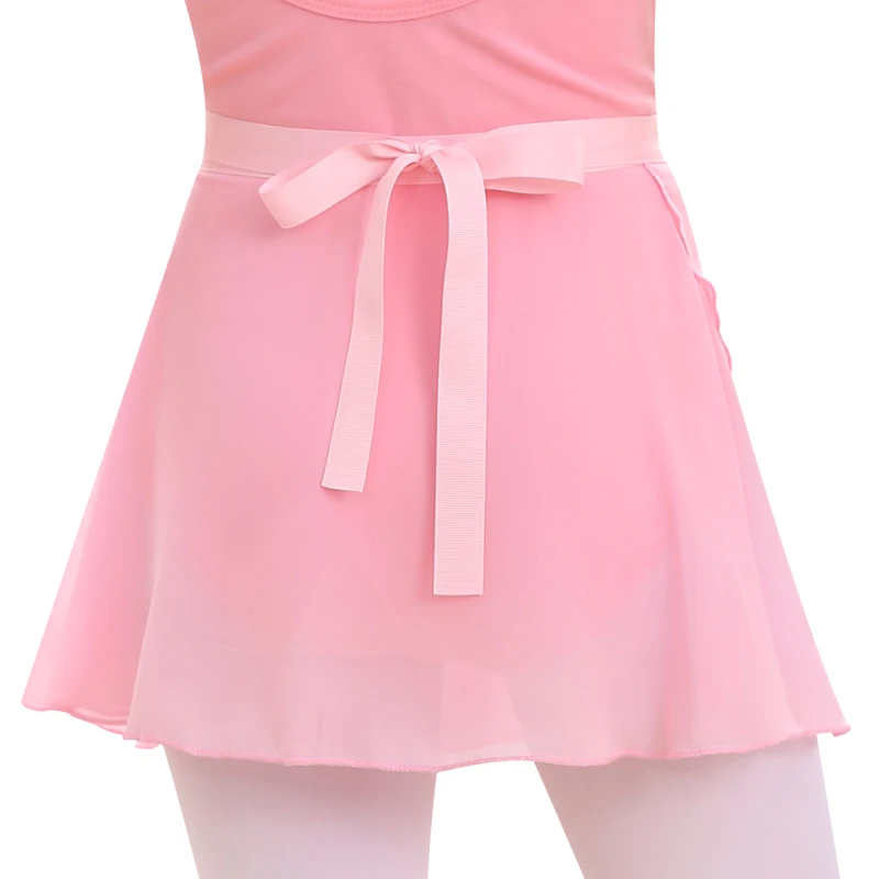 

Lightweight Ballet Dance Skirt for Girls (Pink/White/Black/Red/Purple) - Kids Ballet Tutu with Flowy Hem Practice Performance