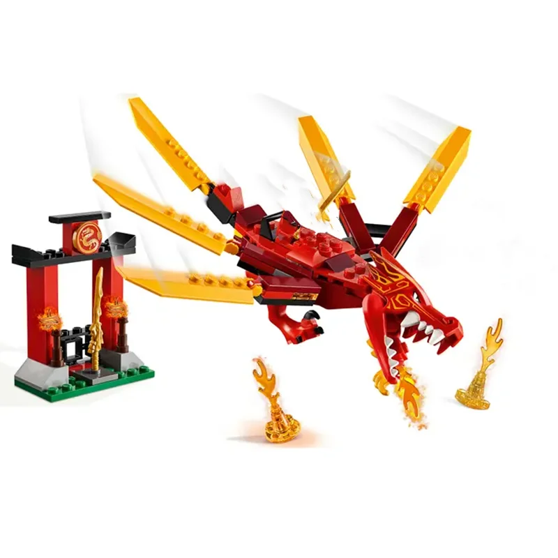 Compatible MOC Sets Ninja Series Building Blocks Kai's Fire Dragon Lloyd Montgomerie Garmadon Children's Toys Gift